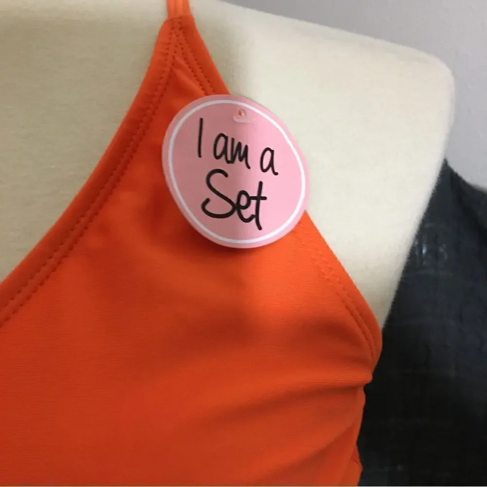 Bobbie Brooks NWT Orange Two Piece Swimset Size L